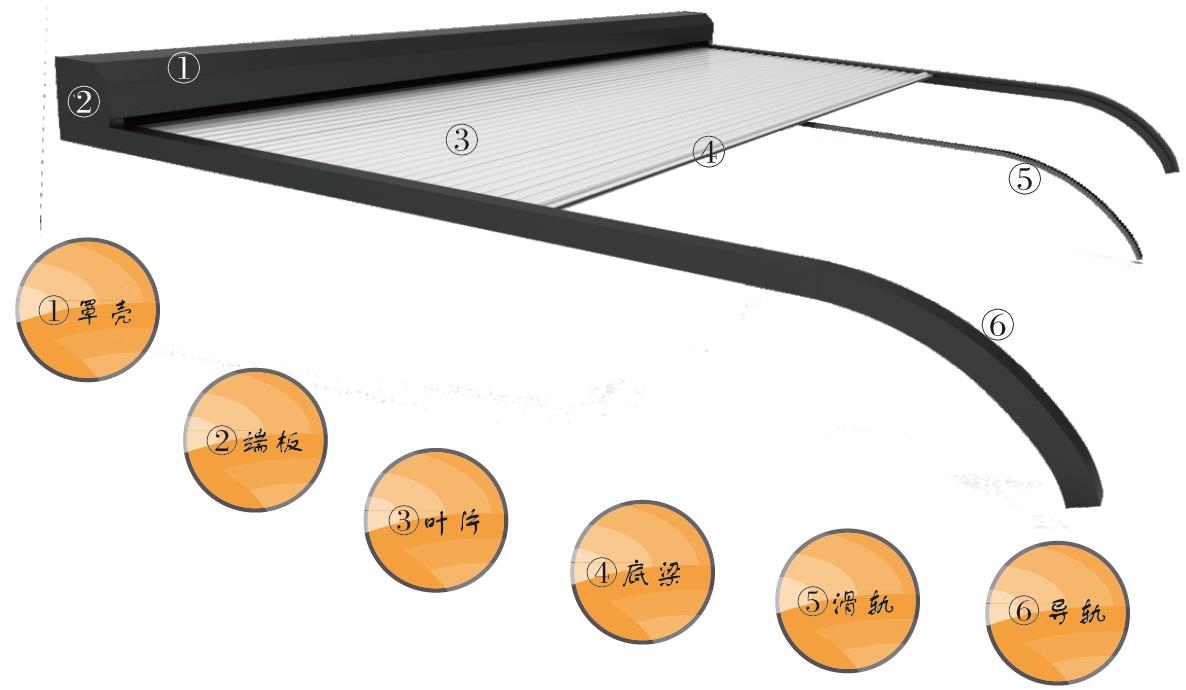 陽光房(fáng)鋁合金遮陽天幕